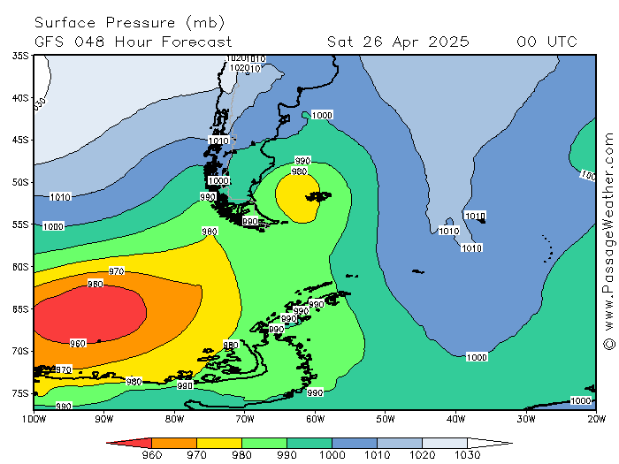 Drake Passage Pressure Map